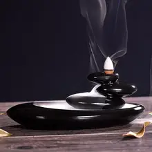 Курильница для благовоний горелки домой чайхана Decor творческий Керамика буддийский кадильница для ароматерапии Ладан держатель+ 20 шт пирамидки благовоний