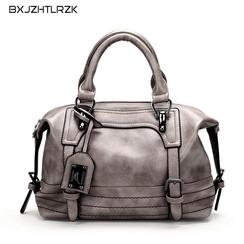 

BXJZHTLRZK 2018 Korean Version Of The Wild Messenger Portable Simple Personality Atmospheric Fashion Boston Handbags
