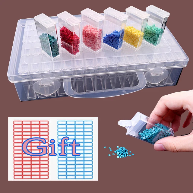

Daimond transparent plastic storage box New Diamond embroidery diamond painting tool jewelry Drill Storage Box Gift Accessory