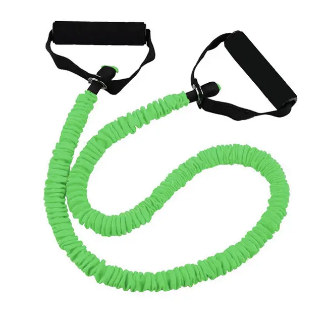 Cord Covered Resistance Bands with Padded Handles Yoga Pull Rope