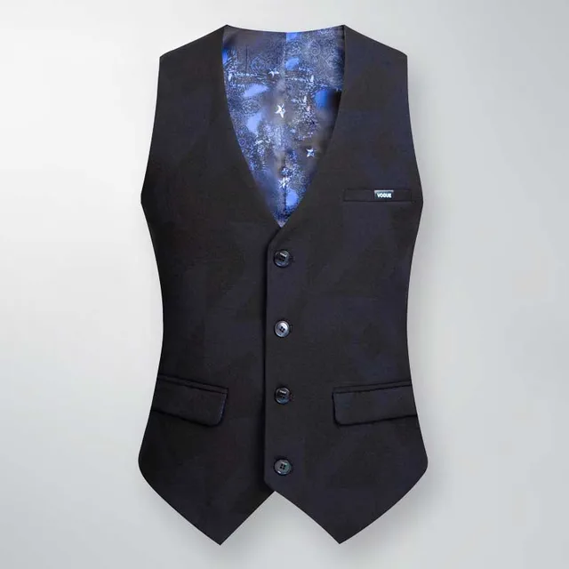 High Quality Spring Autumn Slimming Vest Men Suit Vest Double Breasted