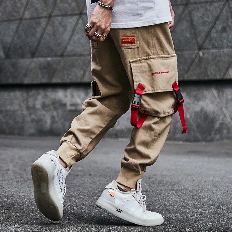 Big Size M-5XL Fashion Men Jeans Casual Jogger Pants Solid Color Big Pocket Cargo Pants Japanese Style Hip Hop Tapered Pants Men Big Size M-5XL Fashion Men Jeans Casual Jogger Pants Solid Color Big Pocket Cargo Pants Japanese Style Hip Hop Tapered Pants Men