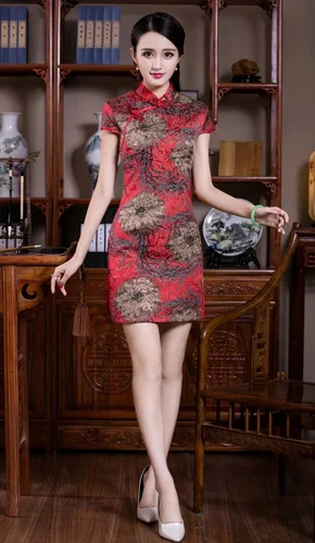 Высокое качество, лето, новый китайский традиционный хлопок лен Мини Qipao Cheongsam Женская Пром платье Vestir Vestido де Noche