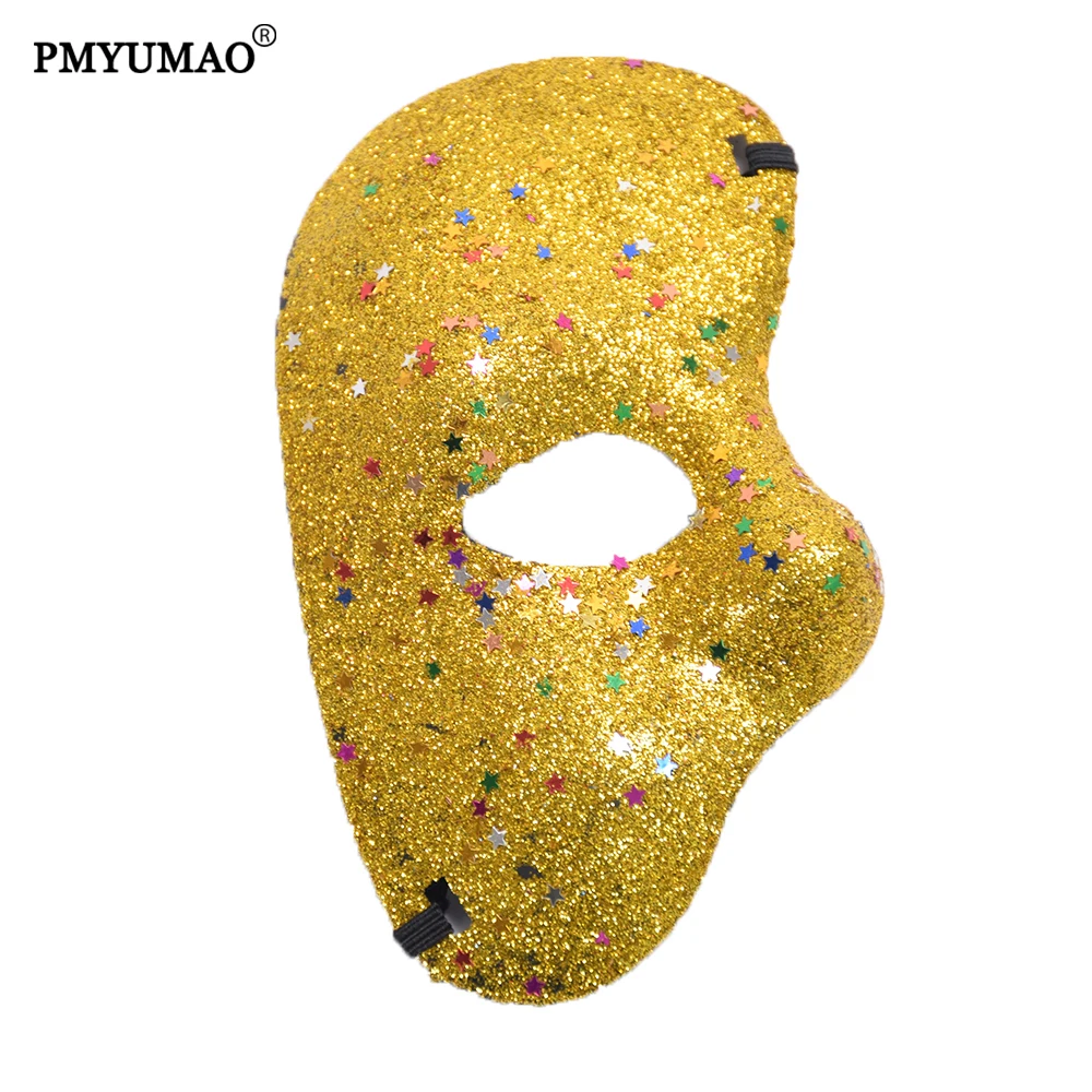 8pcs/lot Party Masks 2017 New Sales Right Half Face Mask Onion Powder