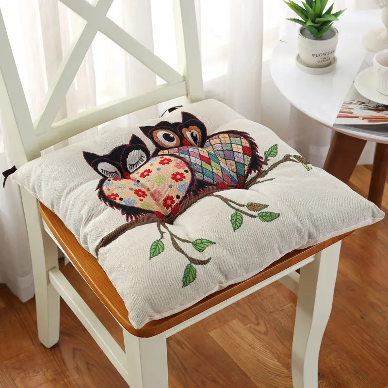 Детская подушка для стула с мультипликационным рисунком, зимняя плотная подушка для сидения для офиса, столовой, стула, 12 цветов, мягкие подушки 43*43 см - Цвет: yizhayibi
