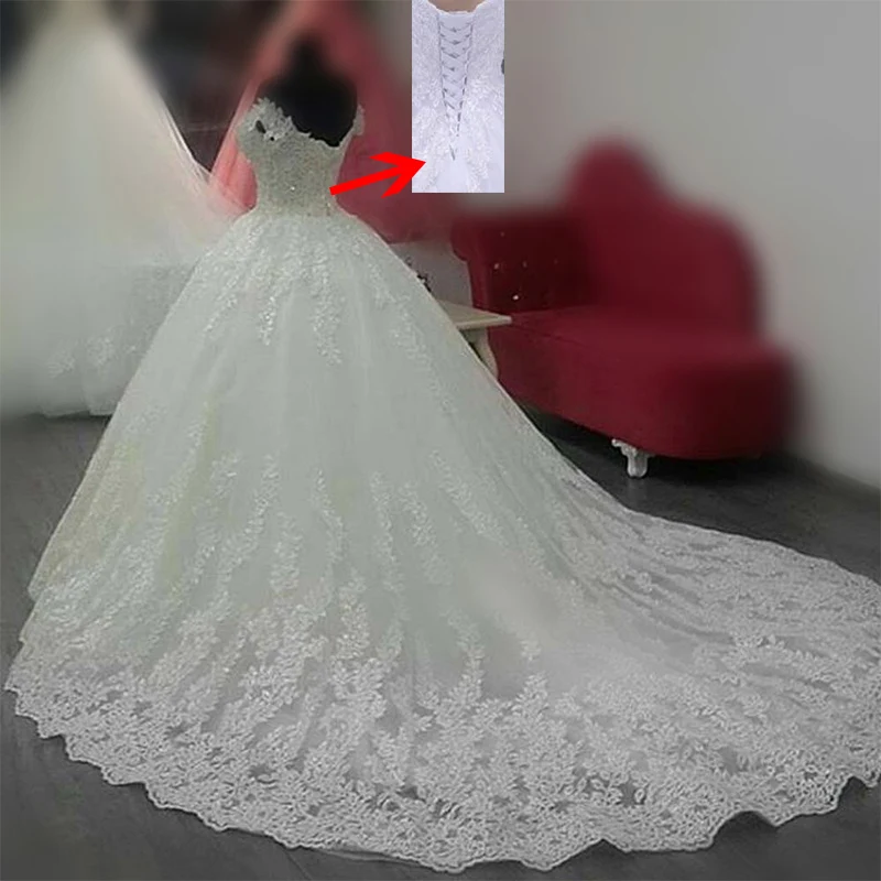 

MN055 Vestido de noiva Luxury Princess Ball Gown Wedding Dresses 2018 Cheap Off the shoulder Lace Bridal Gowns Robe De Mariage