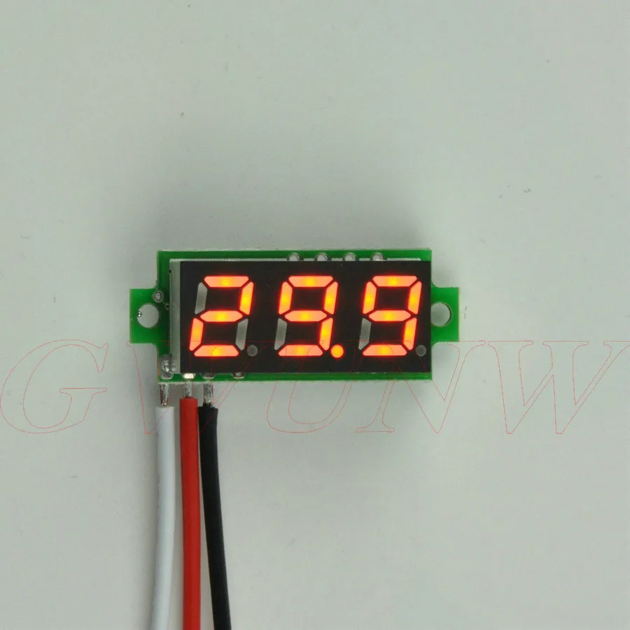 GWUNW BY328V DC 0 30V 3 Бит Цифровой Мини вольтметр Панель измеритель напряжения
