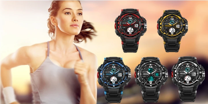 Распродажа, мужские спортивные часы Sanda, Relogio, Роскошные, популярные, с резиновым ремешком, повседневные, кварцевые наручные часы, Montre Femme, цифровые, аналоговые