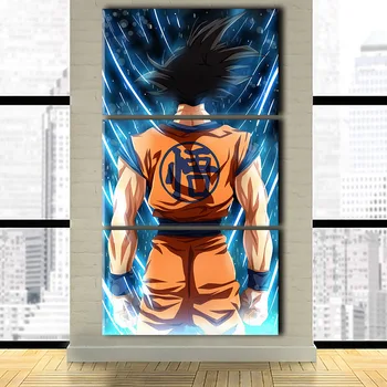 

Wall Painting Living Room Picture Artworks 3 Pieces Dragon Ball Super Anime Canvas Poster HD Printed Home Decor Attack on Titan
