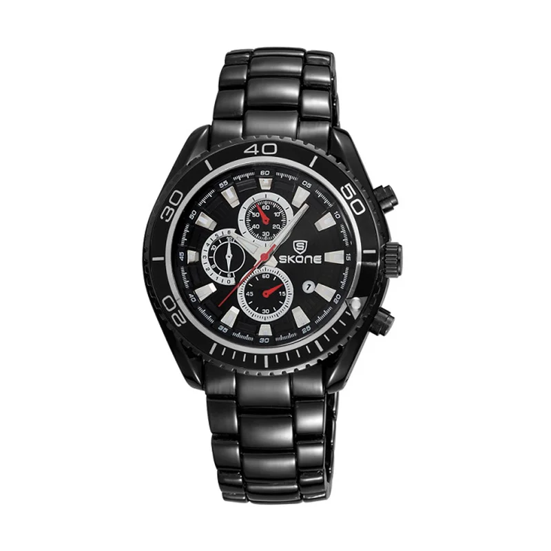 SKONE Men Watches Luxury Brand Quartz Watch Black Military Shock Resistant Sport Wristwatches