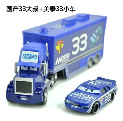 2PCS/SET Disney Pixar Cars 2 3 1:55 Diecast Alloy Metal Car Lightning McQueen Jackson Storm Mack Uncle Truck Model Car Kids Toy 31