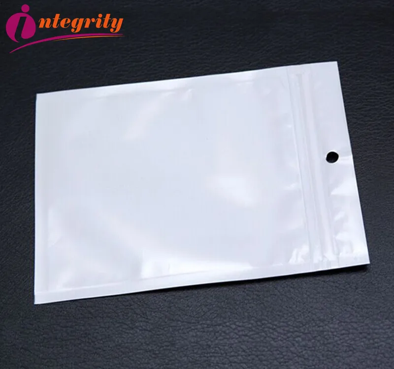 Цельность 16*24 см 800 ps Высокое качество белый/прозрачный самозапечатывающийся пластиковый упаковочные мешки для хранения замок на молнии прозрачный пылезащитный мешок для хранения