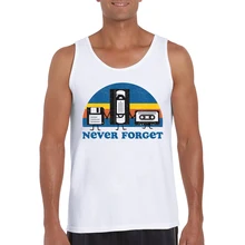 Мода никогда не забудьте дизайн Плуто печатных мужские майки смешной o-образным вырезом Повседневный жилет без рукавов Мужская футболка