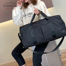 Aosbos Мужская сумка большая Вместительная дорожная сумка женская модная полиэфирная дорожная сумка дизайнерская мужская сумка-мессенджер