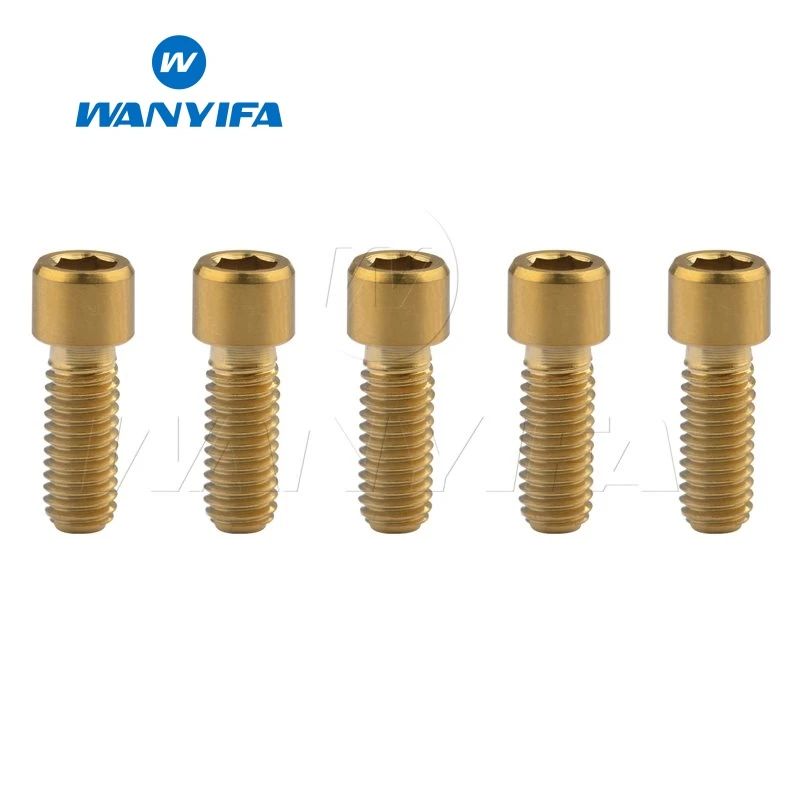 

Wanyifa 5Pcs M4x10 13.5 15 20 25mm Small Stigma Titanium Bolt Screw for Bicycle front Brake