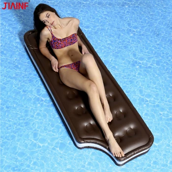 

JIAINF Personal Air Mattresses Inflatable Chocolate Floating Rideable Swimming Pool Toy Float Raft for Diving Swimming For Adult