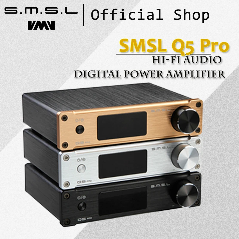 SMSL Q5 Pro Hi-Fi Audio Digital Power Amplifier 2x45W Control USB COAXIAL OPTICAL Input 192KHZ 44Bit Color Black Silver Gold цена SMSL Q5 Pro Hi-Fi Audio Digital Power Amplifier 2x45W Control USB COAXIAL OPTICAL Input 192KHZ 44Bit Color Black Silver Gold цены онлайн