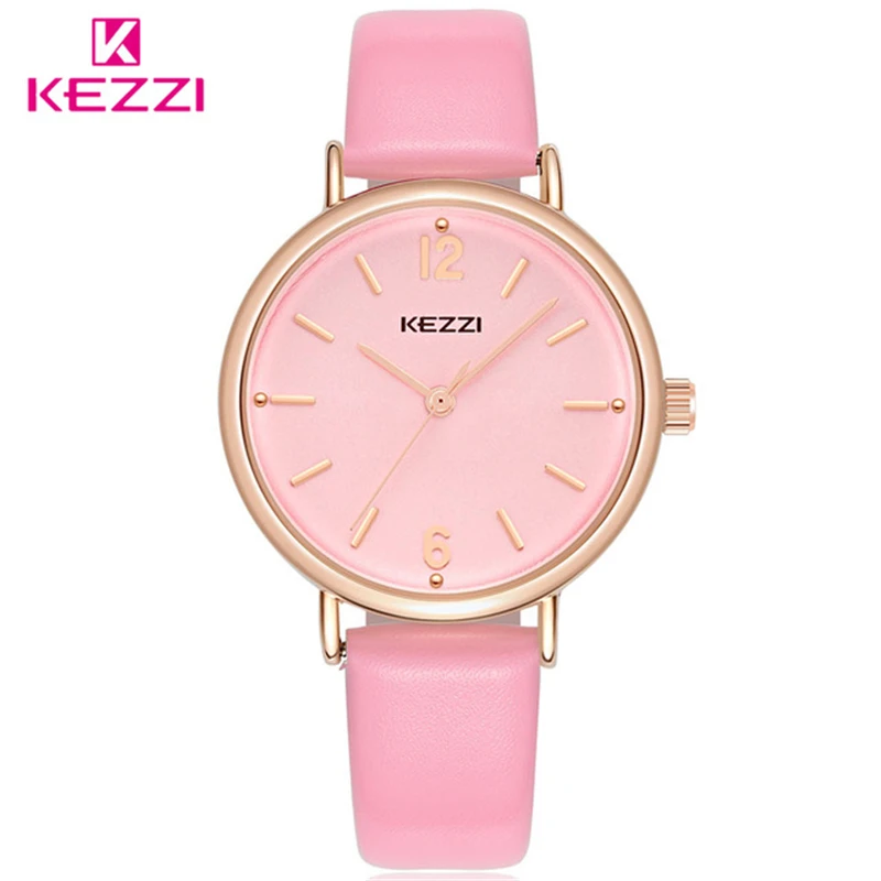 

KEZZI New Minimalism Casual Business Women Watches Quartz Wristwatch for Lady Luxury Business Dress Leather Watch Gift K1685