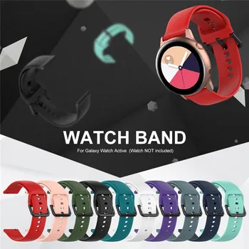 

20mm L/S size Replacement Sports Soft Silicone Watch Band Wrist Strap for Samsung Galaxy Watch Active SM-R500 100pcs Good Price!