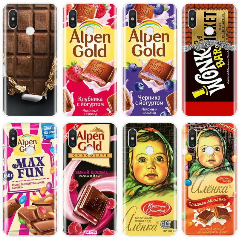 Мягкий Силиконовый ТПУ чехол для телефона alenka bar wonka chocolate xiaomi 4 4S 5 5C 5S PLUS 6 6X 8 Pro 8lite 9