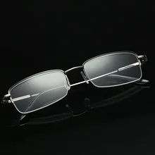 Полуободок считыватель стекла гибкие металлические очки для чтения квадратные очки для чтения+ 1,0+ 1,5+ 2,0+ 2,5+ 3,0+ 3,5+ 4,0