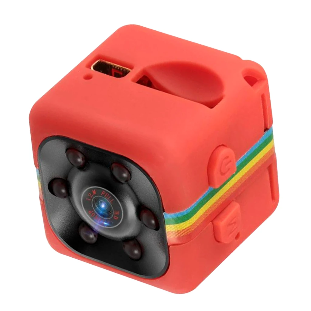 SQ11 1080P Mini Car Hidden DV DVR Camera Dash Cam IR Night Vision Red 1080P Dash cam + back clip + USB cable