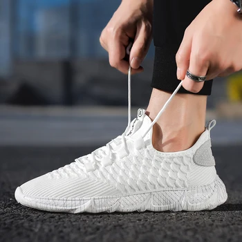 

2020 Fashion Men Shoes Lightweight Breathable Flats mens shoes casual Footwear Loafers Casual Shoes Men White black #H543