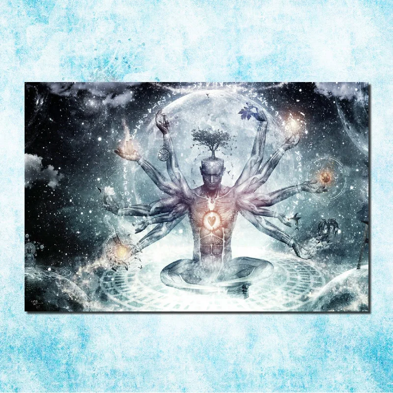 

Alex Grey Psychedelic Trippy Art Silk Canvas Poster Print 13x20 24x36 inch Abstract Wall Picture For Living Room Decor -014