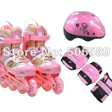 Горячая распродажа! детские роликовые коньки розового и синего цвета