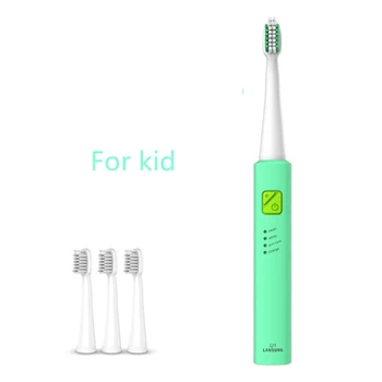 

Kid Child Ultrasonic Sonic Electric Toothbrush USB Rechargeable Tooth Brushes 4 Pc Replacement Heads Timer Brush Teeth Whitening