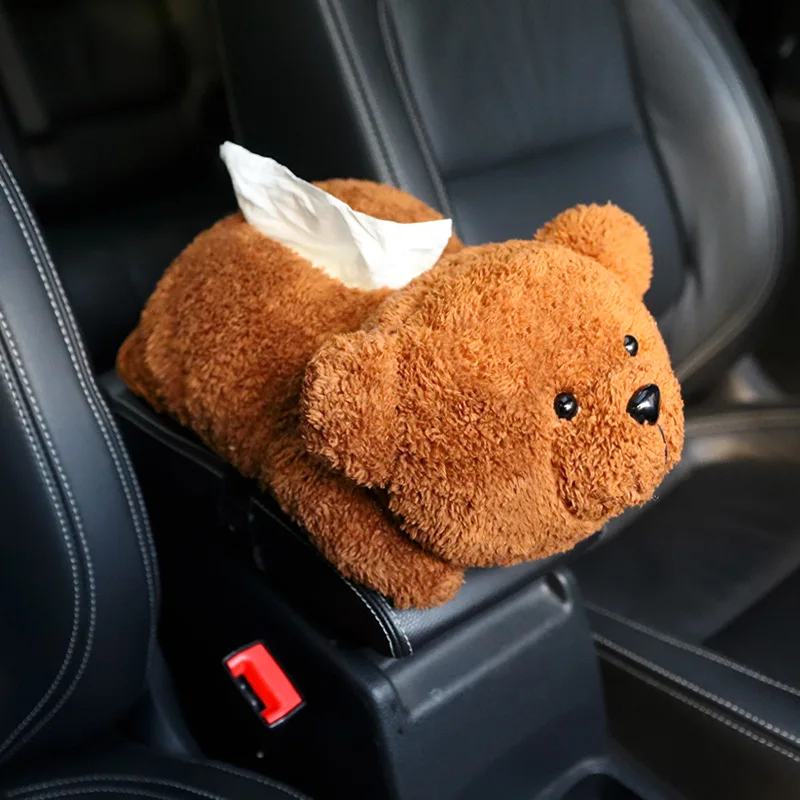 

Creative Car Armrest Tissue Box Multi-use Hanging Type Seat Back Type Car Shade Block Cartoon Cute Interior Accessories Washable