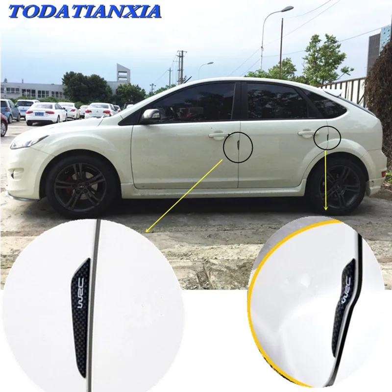 

4pcs Car Door Protector Side Edge Protection stickers For renault megane 2 nissan tiida golf 4 ford mondeo astra j peugeot 307