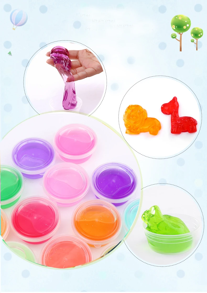 KK Slime кристалл прозрачный Slime DIY наборы игрушки глиняные грязи моделирование рисунок для детей дуя игрушки пузыри пластилин