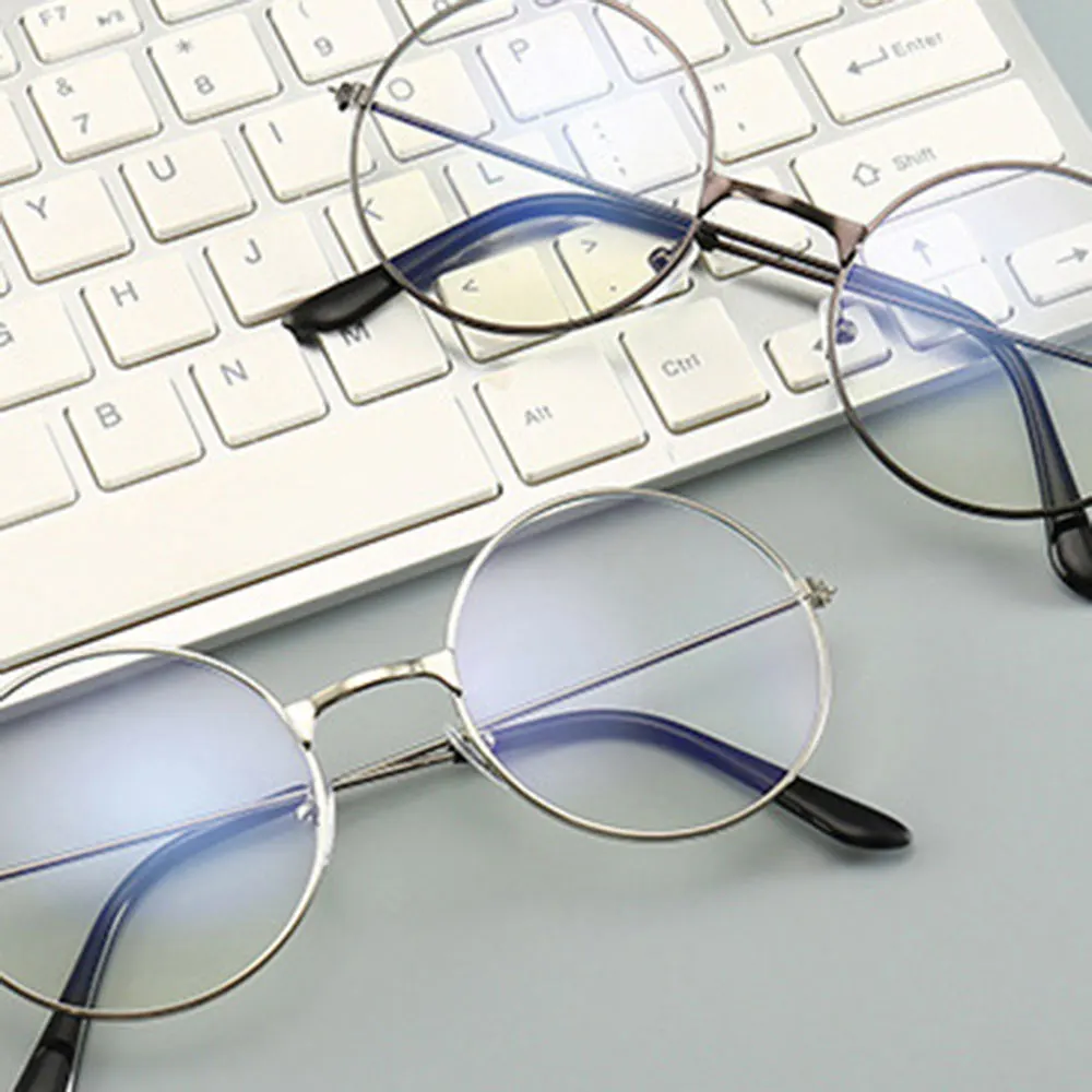 

Retro Large Round Glasses Frame Round Lens Transparent Vintage Simple Metal Women/Men Glasses Eyewear spectacles Eyeglasses