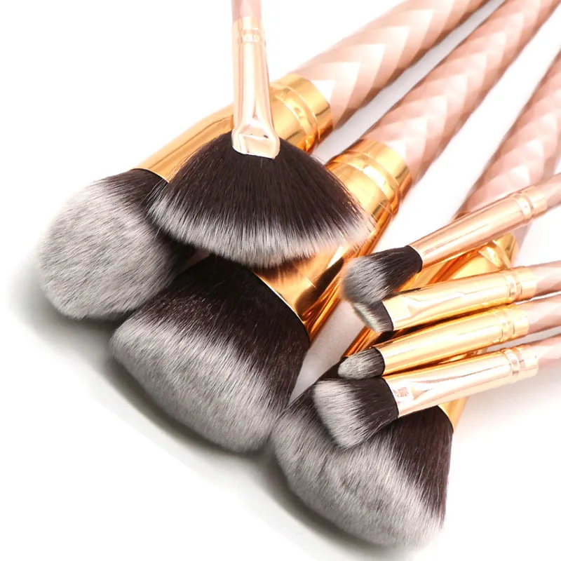 

8pcs Rose Gold Loose Unicorn Brush Foundation Blending Power Eyeshadow Brushes Set Cosmetic Beauty Make Up Brushes Tool Kit