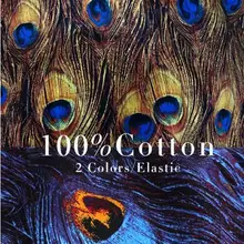 Ретро павлиньи перья печатные желтый/синий микро эластичный атлас эксклюзивный лоскутное хлопчатобумажная ткань tissus(1 метр