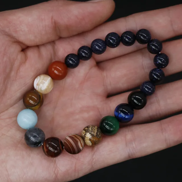 Eight Planets Universe Natural Stone Bead Bracelet | Yoga Chakra