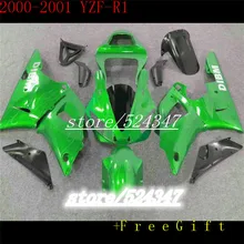 Nn-2000 2001 YZFR1 обтекатель зеленый, белый для YZFR1 2000 2001 обтекатель, пригодный для YZF R1 2000 2001 YZF-R1 00 01 для Yamaha