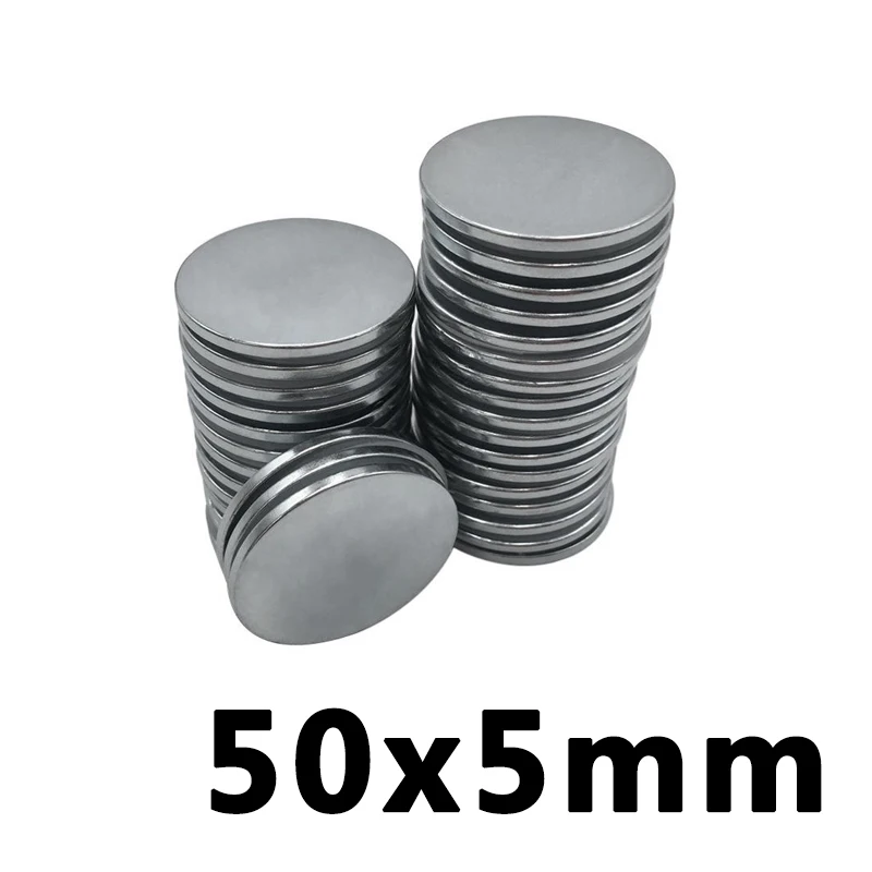 

1Pcs 50mmx5mm N35 NdFeB Super Strong Powerful Small Round Magnetic Neodymium Magnet 50MM*5MM