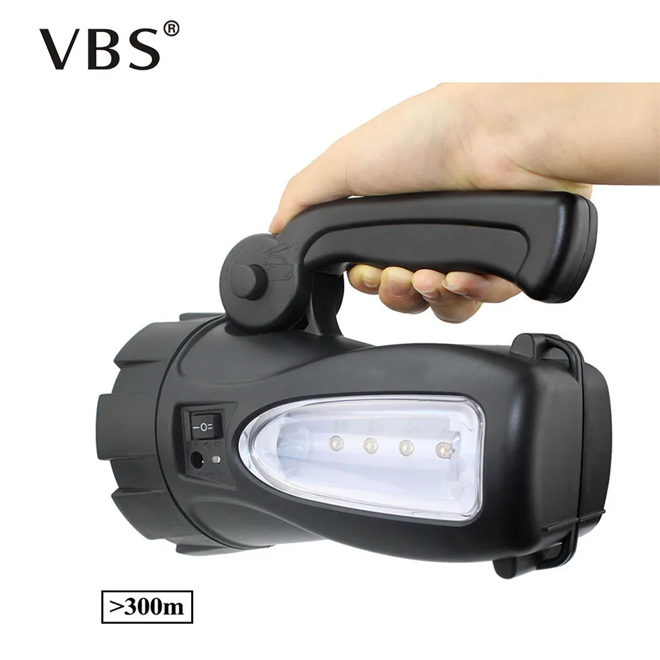 

Powerful Led Flashlight Rechargeable Buit-In Battery 2300mAH Handheld Led Search Light 3W Waterproof IP55 Camping FlashLight