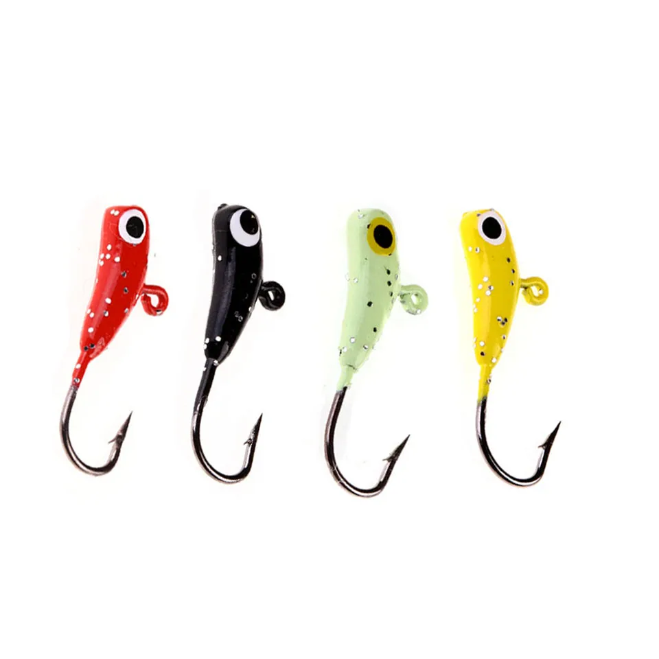 

4Pcs/Lot 1.3cm 1.6g Winter Ice Jig Lure Fishing Bait Mini Metal Fish Lead Jigging Fishing Tackle