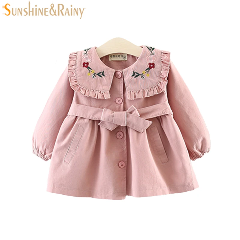 Flower Embroidered Spring Jackets For Baby Girls Coat Kids Girl ...