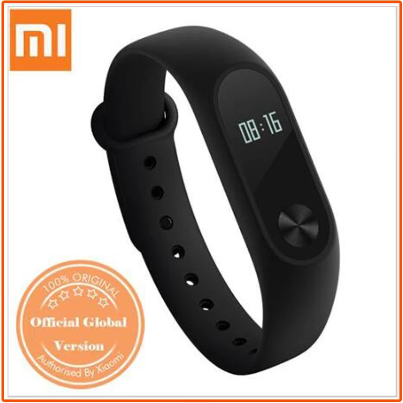 Оригинальный Смарт браслет Xiaomi Mi Band 2 фитнес трекер Miband с сенсорным OLED дисплеем и