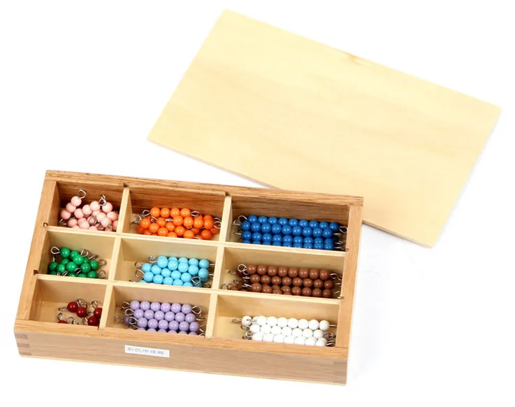 Free Shipping Montessori font b Toys b font Colorful Checker Board Beads Math font b Toys