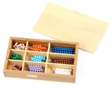 Free Shipping Montessori font b Toys b font Colorful Checker Board Beads Math font b Toys