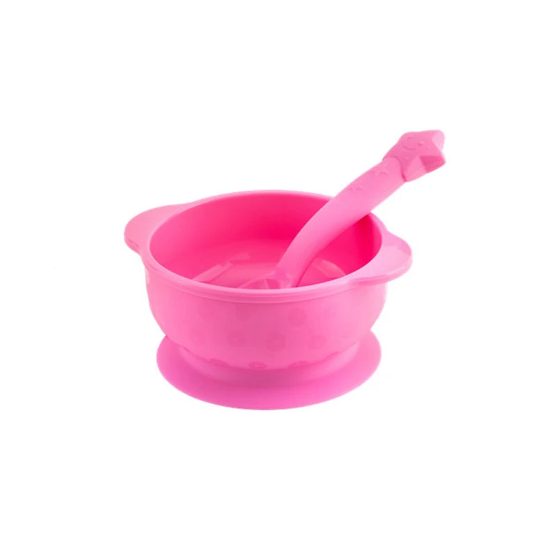 2 PcsSet Baby Food Storage Silicone Dinnerware Kids Child Suction Bowl Eco-friendly Children Training Feeding Dishes BB3109 (2)