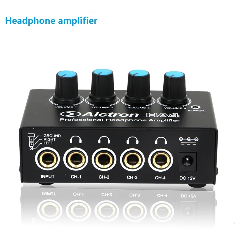 

Alctron HA4 NEW Professional Monitoring Headphone Amplifier Ultra-Compact 4 Channels Headphone Amp Mini Audio Stereo Amplifier