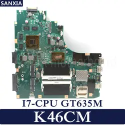Kefu K46CM материнская плата для ноутбука для ASUS K46CM K46CB K46C K46 Тесты Оригинал материнская плата I7 Процессор GT635M