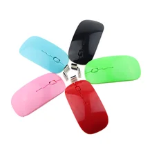 Ультра тонкий Бесшумная оптическая USB Беспроводной Мышь 2,4G приемник 3 Регулируемый Точек на дюйм 800/1200/1600 Мышь для ноутбука Тетрадь ПК