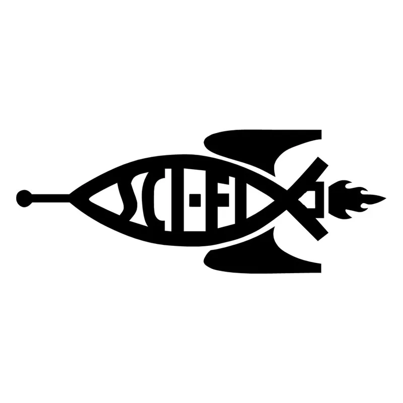 22.8*8.5CM SCIFI Christian Fish Car Sticker Decal styling Fishing Sport Motorcycle Stickers C1-0256 | Автомобили и мотоциклы